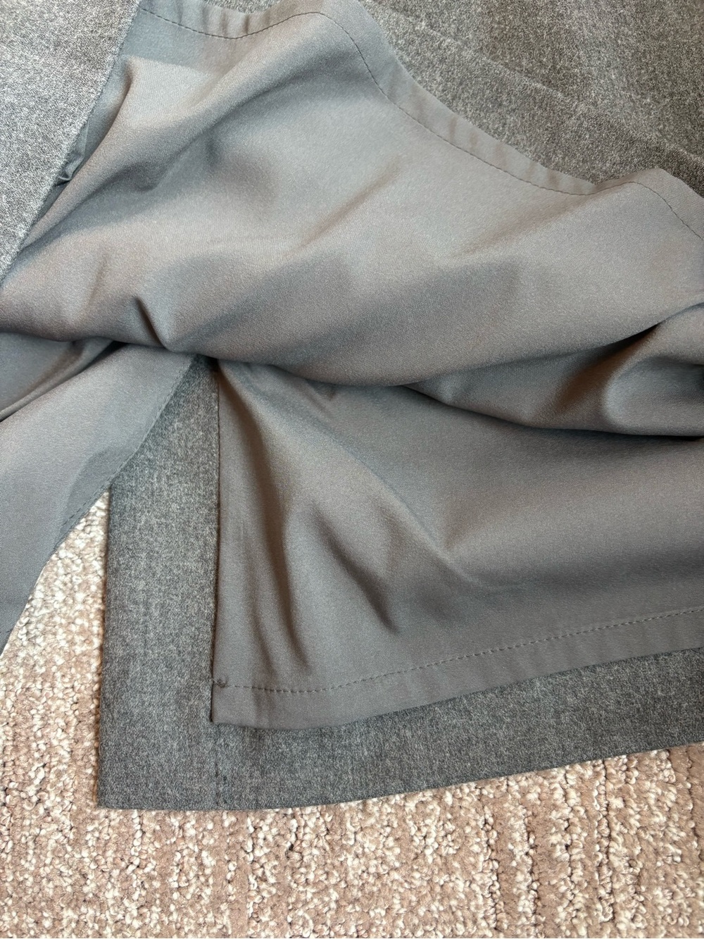 Talbots Sleeveless V-Neck Grey Sheath Dress - Italian Wool - Size 14 - Picture 8 of 14